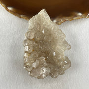 Natural Smoky Quartz Rough Rectangular Shape Display in Wooden Stand 164.95g 76.3 by 55.5 by 86.7mm - Huangs Jadeite and Jewelry Pte Ltd