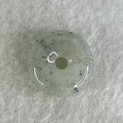 Type A Semi Icy Wuji Grey Spots Jadeite Ping An Kou Charm/Pendant 3.28g 15.0 by 6.8mm - Huangs Jadeite and Jewelry Pte Ltd