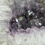 Natural Triangular Shape Amethyst Cave with Wooden Display 12,879.2g 285.0 by 240.0 by 300.0mm - Huangs Jadeite and Jewelry Pte Ltd