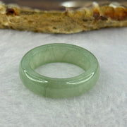 Type A Semi Icy Green Jadeite Ring 3.85g 6.1 by 3.7mm US7.25 HK16 - Huangs Jadeite and Jewelry Pte Ltd