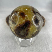 Natural Septarian Stone Ball with Clear Acrylic Display 603.31g 75.0 by 95.0mm - Huangs Jadeite and Jewelry Pte Ltd