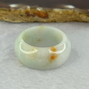 Type A Light Lavender Green with Brownish Red Patches Jadeite Ring 10.30g 12.8 by 4.2mm US10.75 HK24.25 (Slight Rough) - Huangs Jadeite and Jewelry Pte Ltd