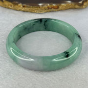 Type A Bright Green with Lavender Patch and Moss Green Piao Hua Jadeite Bangle Internal Diameter 55.1mm 61.38g 14.1 by 8.8mm - Huangs Jadeite and Jewelry Pte Ltd