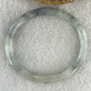 Type A Natural Green with Wuji Grey Piao Hua Jadeite Bangle 11.14g Internal Diameter 51.1mm 5.2 by 5.8mm (Close to Perfect) - Huangs Jadeite and Jewelry Pte Ltd