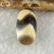 Natural Powerful Tibetan Old Oily Agate Tiger Tooth Daluo Dzi Bead Heavenly Master (Tian Zhu) 虎呀天诛 3.25g 10.2 by 10.5mm - Huangs Jadeite and Jewelry Pte Ltd