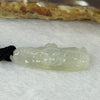 Type A Semi Icy Cai Shen Ye God of Fortune 4.93g 31.5 by 12.5 by 6.0mm - Huangs Jadeite and Jewelry Pte Ltd
