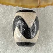 Natural Powerful Tibetan Old Oily Agate Tiger Tooth Daluo Dzi Bead Heavenly Master (Tian Zhu) 2.20g 14.0 by 10.4mm - Huangs Jadeite and Jewelry Pte Ltd