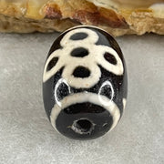 Natural Powerful Tibetan Old Oily Agate 5 Eyes Lightning Dzi Bead Heavenly Master (Tian Zhu) 五眼闪电天珠 4.20g 17.4 by 12.7mm - Huangs Jadeite and Jewelry Pte Ltd