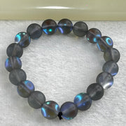 Blueish Grey Liuli Beads Bracelet 15.27g 13cm 8.5mm 19 Beads - Huangs Jadeite and Jewelry Pte Ltd