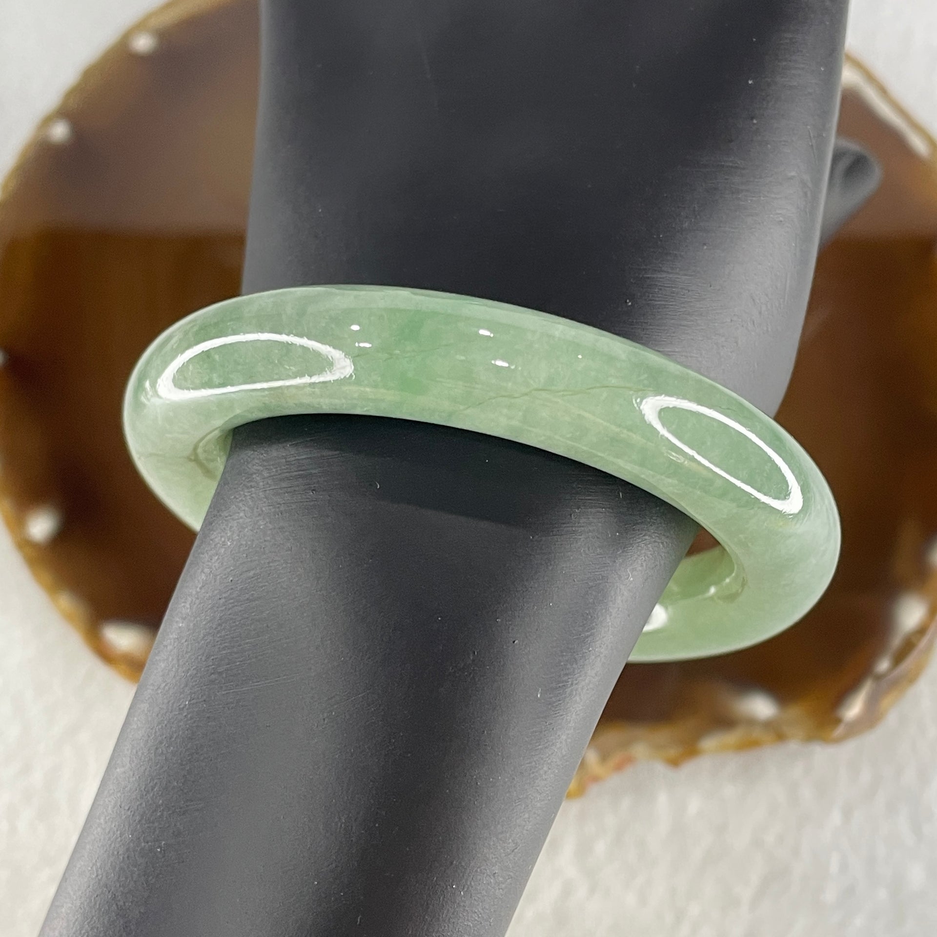 Certified Type A Full Green Jadeite Bangle Internal Diameter 50.2mm 57.85g 11.0 by 10.8mm (Very Slight External Lines) - Huangs Jadeite and Jewelry Pte Ltd