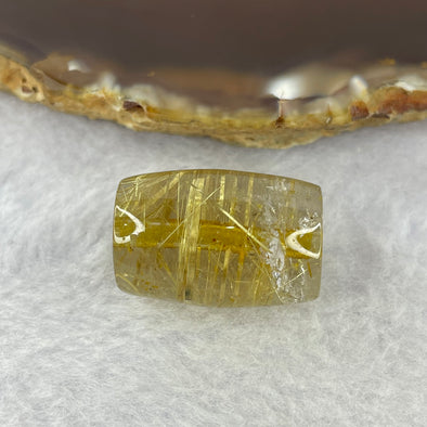 Good Grade Natural Golden Rutilated Quartz Crystal Lulu Tong Barrel 天然金顺发晶水晶露露通桶 
10.33g 23.1 by 15.8mm - Huangs Jadeite and Jewelry Pte Ltd