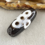 Natural Powerful Tibetan Old Oily Agate 5 Eyes Lightning Dzi Bead Heavenly Master (Tian Zhu) 五眼闪电天珠 5.50g 29.0 by 11.0mm - Huangs Jadeite and Jewelry Pte Ltd