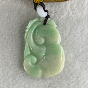 Natural Type A Green with Apple Green Piao Hua Jadeite Ruyi Pendant 20.67g 43.4 by 29.7 by 7.0mm - Huangs Jadeite and Jewelry Pte Ltd
