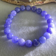 Above Average Grade Natural Blue Tanzanite Beads Bracelet 24.80g 16cm 8.8mm 22 Beads - Huangs Jadeite and Jewelry Pte Ltd