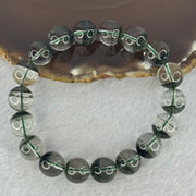 Very Good Grade Natural Green Phantom Quartz Beads Bracelet 39.25g 18cm 11.6mm 18 Beads - Huangs Jadeite and Jewelry Pte Ltd
