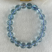 Good Grade Natural Blue Topaz Beads Bracelet 33.31g 15.5cm 9.9mm 20 Beads - Huangs Jadeite and Jewelry Pte Ltd