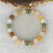 Above Average Grade Natural Muti Colour Rabbit Hair Rutilated Quartz Beads Bracelet 20.58g 17cm 8.8mm 23 Beads - Huangs Jadeite and Jewelry Pte Ltd