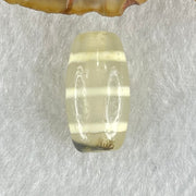 Natural Powerful Tibetan Old Oily Agate 3-Lines Dzi Bead Heavenly Master (Tian Zhu) 三行天诛 3.26g 19.5 by 10.6mm - Huangs Jadeite and Jewelry Pte Ltd