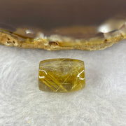 Good Grade Natural Golden Rutilated Quartz Crystal Lulu Tong Barrel 天然金顺发晶水晶露露通桶 
3.66g 15.2 by 11.5mm - Huangs Jadeite and Jewelry Pte Ltd