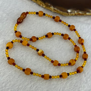 Natural Mixed Color (Golden, Red, Butterscotch) Amber Beads Necklaces 6.48g 46cm 6.4 by 6.3mm 20 Beads - Huangs Jadeite and Jewelry Pte Ltd