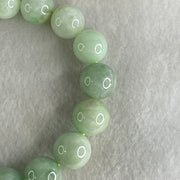 Type A Light Green Jadeite Beads Bracelet 66.03g 17cm 14.0mm 16 Beads (Some Internal and External Lines) - Huangs Jadeite and Jewelry Pte Ltd