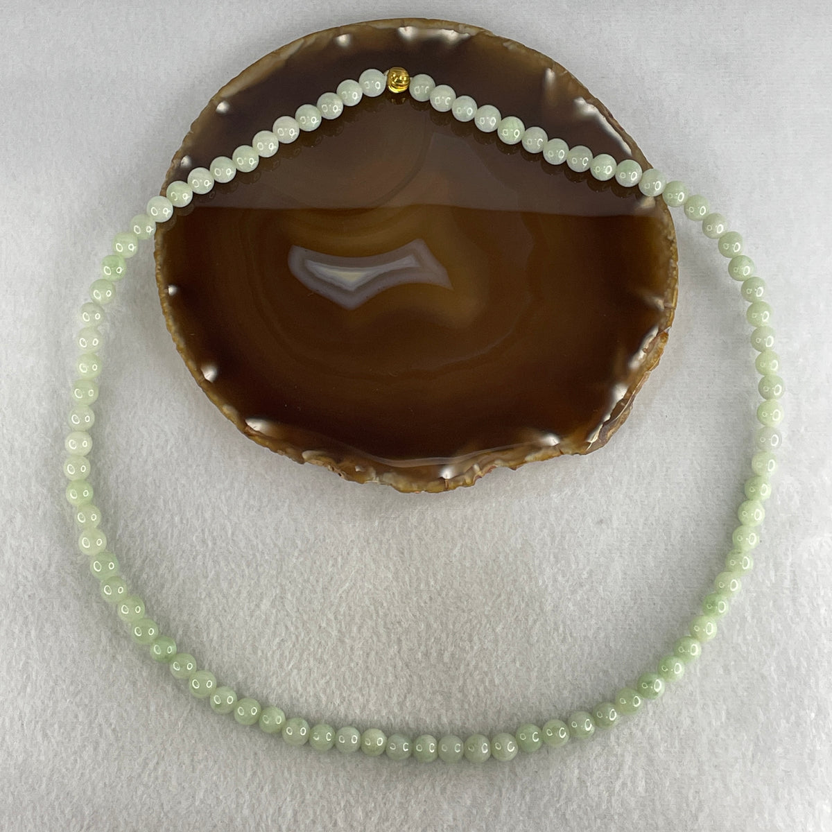Natural Type A Green Jadeite Beads Necklace | (72.19g | 62cm | 8.2mm | 82 Beads | Heart Chakra Radiance, Steady Wealth "Zheng Cai" Anchor & Feng Shui Prosperity Catalyst)