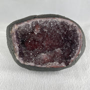Natural Amethyst Cave with Wooden Stand 2,387.0g 153.2 by 143.7 by 165.0mm - Huangs Jadeite and Jewelry Pte Ltd