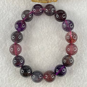 Very Good Grade Natural Blackcurrant Super 7 Beads Bracelet 35.17g 15.5cm 11.8mm 16 Beads - Huangs Jadeite and Jewelry Pte Ltd