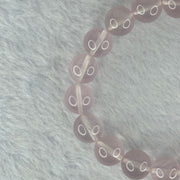 Natural Rose Quartz Beads Bracelet 天然玫瑰石英珠手链 34.47g 17cm 11.4mm 18 Beads - Huangs Jadeite and Jewelry Pte Ltd
