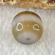 Natural Powerful Tibetan Old Oily Agate 1 Line Dzi Bead Heavenly Master (Tian Zhu) 1.94g 9.6 by 11.2mm - Huangs Jadeite and Jewelry Pte Ltd