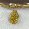 Above Average Grade Natural Golden Rutilated Quartz Pixiu Charm for Bracelet 天然金发水晶貔貅 6.16g 24.7 by 15.0 by 9.8mm - Huangs Jadeite and Jewelry Pte Ltd