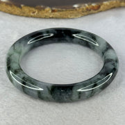 Type A Green Lavender with Moss and Emerald Green Jadeite Bangle Internal Diameter 55.3mm 62.04g 11.0 by 10.6mm (Very Slight Internal Line) - Huangs Jadeite and Jewelry Pte Ltd