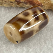 Natural Powerful Tibetan Old Oily Agate Patina Guiren Tairen Human Dzi Bead Totem Amulet Heavenly Master (Tian Zhu) 贵人天诛 4.90g 19.5 by 11.8mm - Huangs Jadeite and Jewelry Pte Ltd