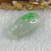 Type A Faint Lavender Green with Apple Green Vein Jadeite Melon Pendant 6.39g 26.6 by 12.1 by 9.9mm - Huangs Jadeite and Jewelry Pte Ltd