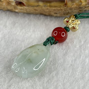 Natural Type A Light Green Jadeite Flower Charm 2.72g 18.2 by 10.8 by 5.1mm - Huangs Jadeite and Jewelry Pte Ltd