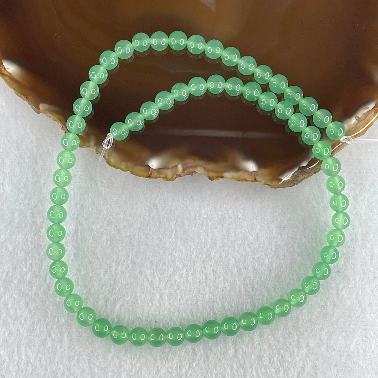 Good Grade 6.4mm Natural Green Aventurine Loose Beads Strand | Grade-A Fuchsite-Quartz Crystal Beads for Bespoke Bracelets & Necklaces (64 Beads | 40cm Strand | 21.73g)