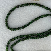 Type A Lao Keng Dark Spicy Green Jadeite Beads Necklace 30.94g 64cm 5.0nn 210 Beads - Huangs Jadeite and Jewelry Pte Ltd