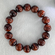 Natural Red Tiger Eye Quartz Beads Bracelet 43.02g 17cm 12.5mm 16 Beads - Huangs Jadeite and Jewelry Pte Ltd