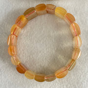 Good Grade Natural Orange Ferruginous Quartz Shou Pai Bracelet 53.55g 18cm 18.6 by 11.4mm 19 Pieces - Huangs Jadeite and Jewelry Pte Ltd