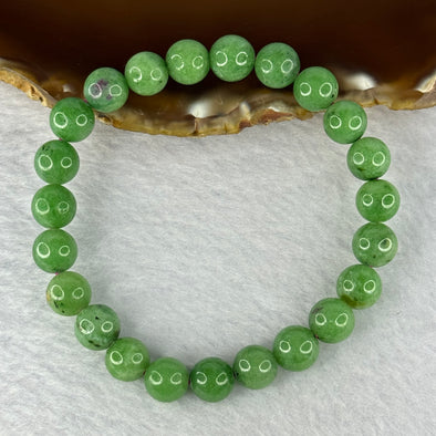 Natural Emerald And Ruby Zoisite Beads Bracelet 24.59g 17cm 8.9mm 23 Beads - Huangs Jadeite and Jewelry Pte Ltd