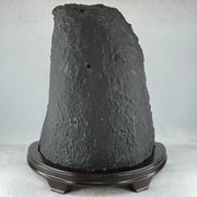 Natural Amethyst Cave with Wooden Stand Display 5,797.1g 230.0 by 165.0 by 270.0mm - Huangs Jadeite and Jewelry Pte Ltd