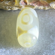 Natural Powerful Tibetan Old Oily Agate 3 Eyes Dzi Bead Heavenly Master (Tian Zhu) 三眼天诛 2.84g 19.3 by 10.1mm - Huangs Jadeite and Jewelry Pte Ltd