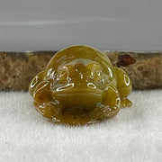 Natural Type A Yellow Jadeite Frog Pendant Charm 18.93g 31.7 by 26.4 by 16.9mm - Huangs Jadeite and Jewelry Pte Ltd