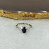 Natural Blue Sandstone in 925 Sliver Ring (Adjustable Size) 1.79g 4.3 by 2.7mm - Huangs Jadeite and Jewelry Pte Ltd