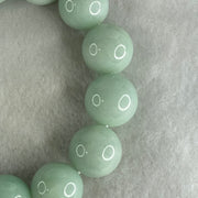 Type A Light Green Jadeite Beads Bracelet 92.33g 15.5cm 16.2mm 13 Beads (Very Slight Internal Lines) - Huangs Jadeite and Jewelry Pte Ltd