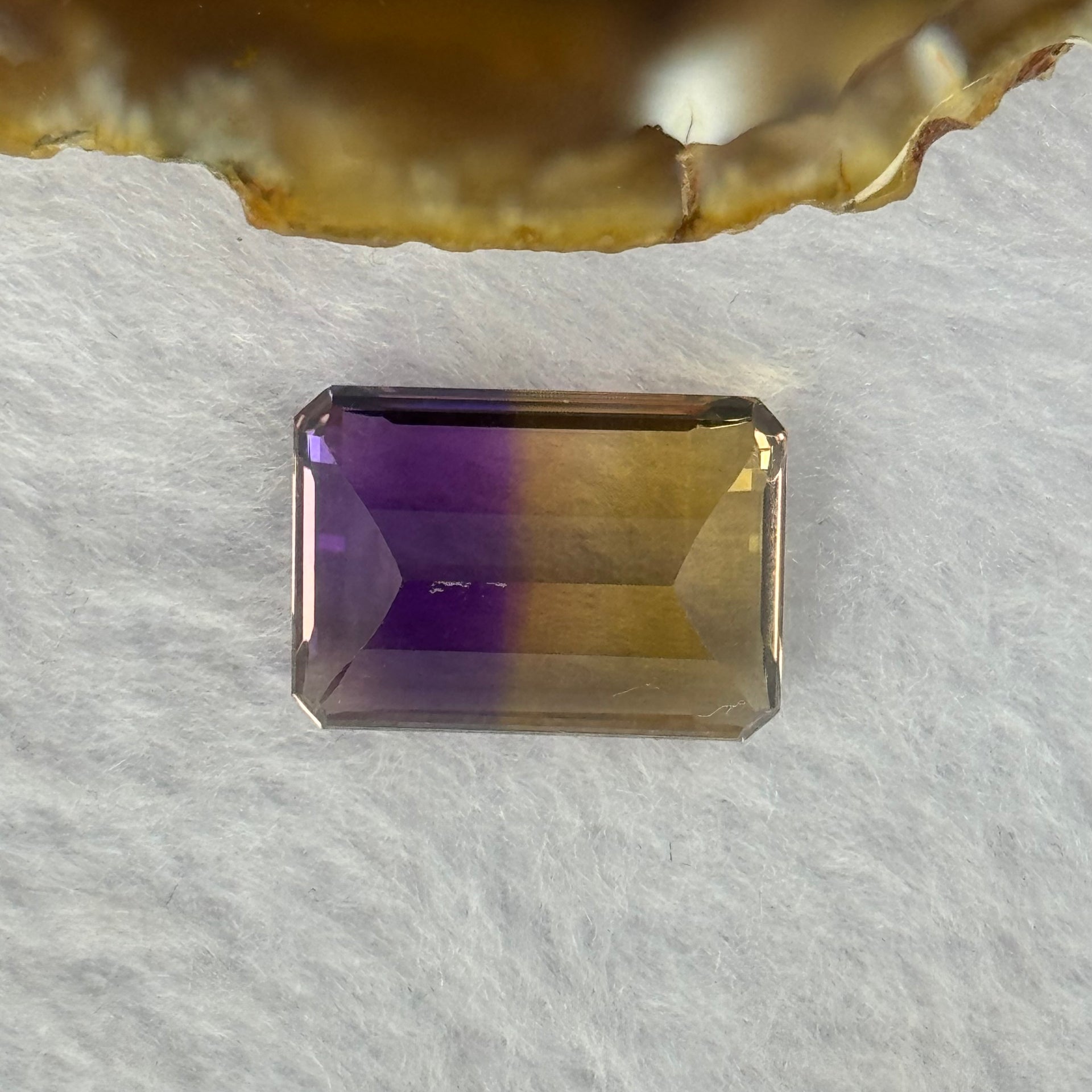Natural Faceted Ametrine Parallelogram Shape 20.48ct 19.0 by 13.4 by 10.0mm - Huangs Jadeite and Jewelry Pte Ltd