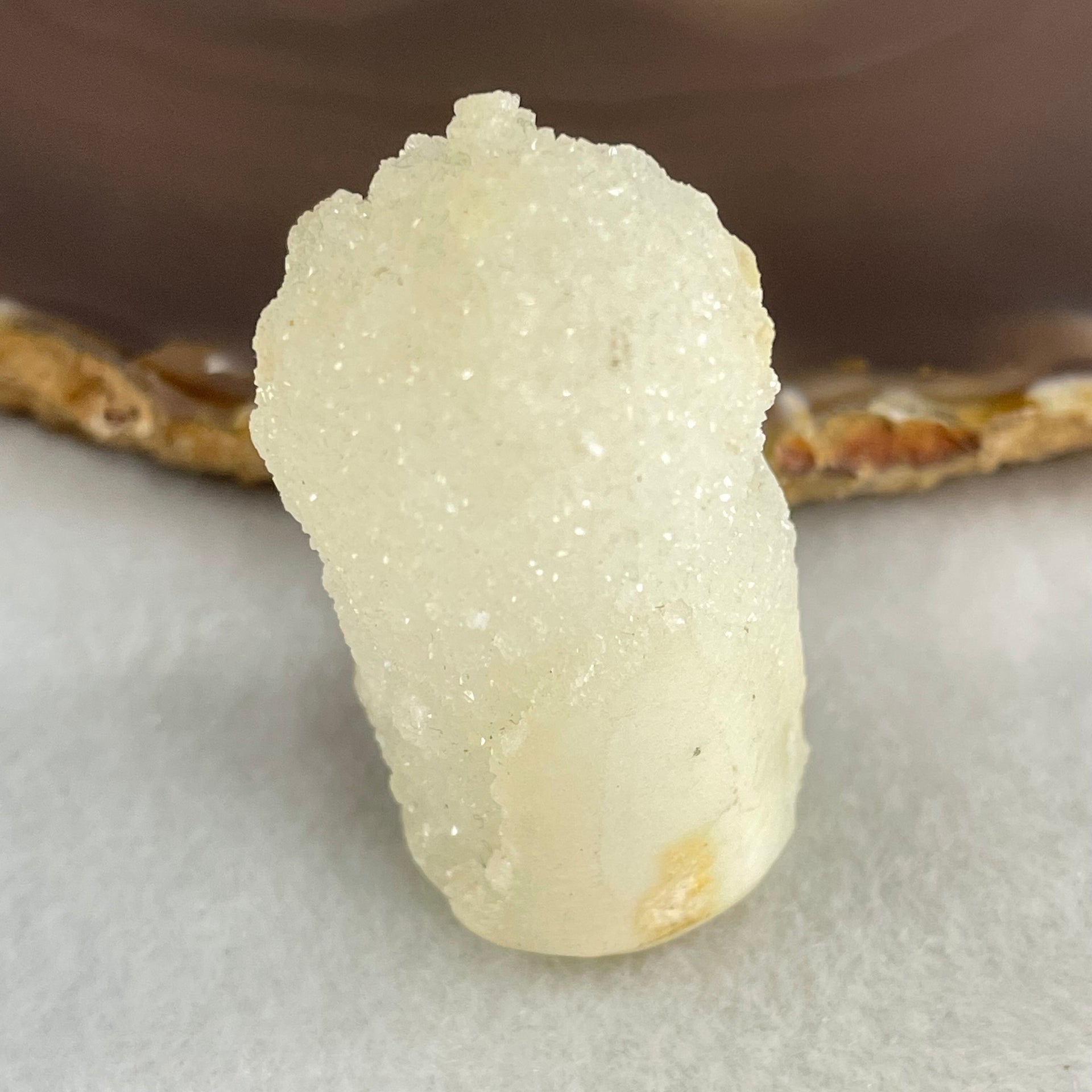 Natural White Milky Quartz Mini Hedgehog Display 43.66g 47.0 by 26.8 by 26.1mm - Huangs Jadeite and Jewelry Pte Ltd