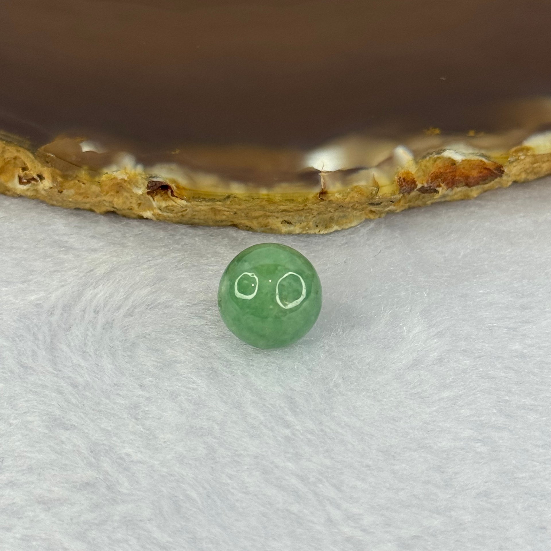 Type A Green Jadeite Bead for Bracelet/Necklace/Earrings/Ring 
2.49g 11.4mm - Huangs Jadeite and Jewelry Pte Ltd