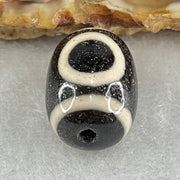 Natural Powerful Tibetan Old Oily Agate 1 Eye With Swastika Dzi Bead (Hotu Dzi) 4.4g 17.6 by 13.1mm - Huangs Jadeite and Jewelry Pte Ltd