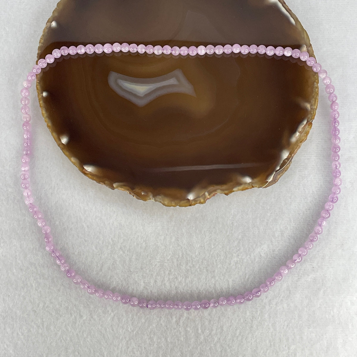 Natural Amethyst Beads Necklace | 5.1mm Imperial Violet Wisdom (23.54g | 52cm Length | 112 Beads)